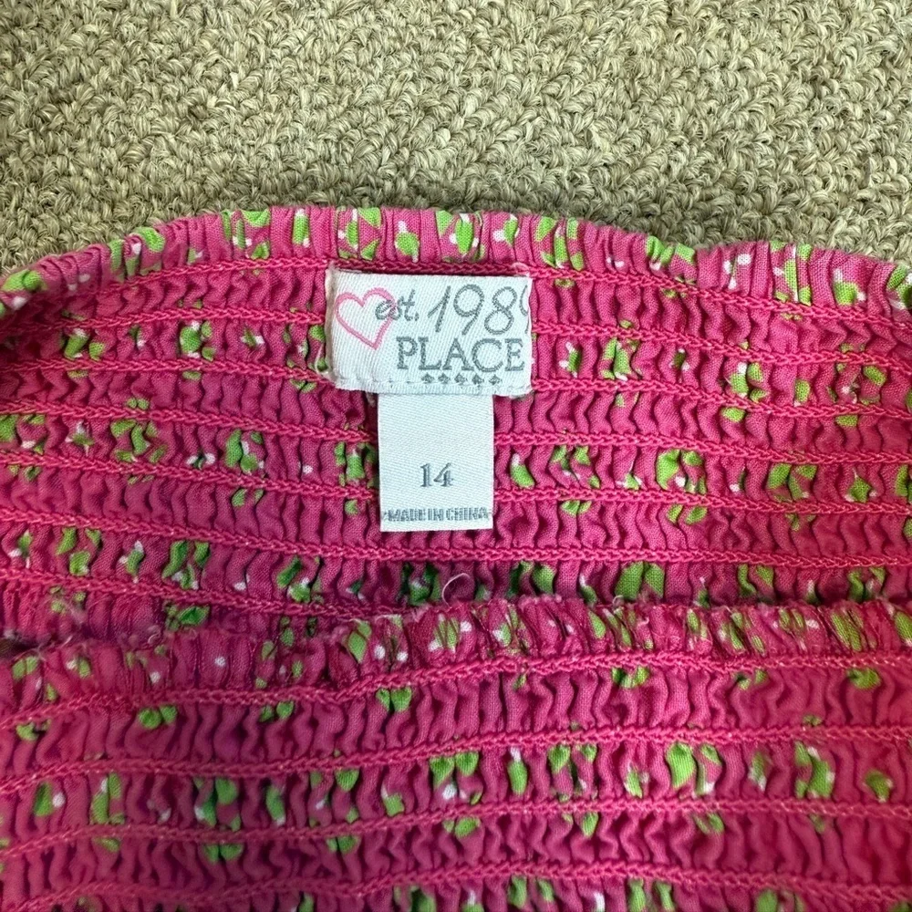 Children's Place: Girls Multicolored Pink/Orange Tiered Skirt, Size 14